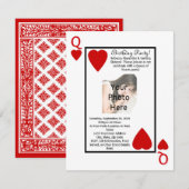 Kaart Koningin Foto Birthday Party Uitnodiging (Voorkant / Achterkant)