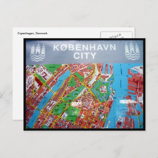 kaart kopenhagen (Voorkant / Achterkant)
