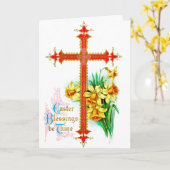  Kaart - Kruis en zegeningen (Gele Bloem)