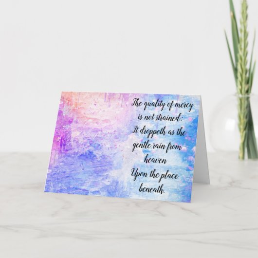 kaart "Kwaliteit van Barmhartigheid" (Voorkant)