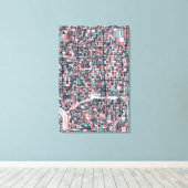 Kaart Kyoto Japan Canvas Afdruk (Insitu (Houten vloer))