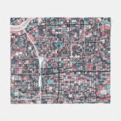 Kaart Kyoto Japan Fleece Deken (Voorkant (Horizontaal))