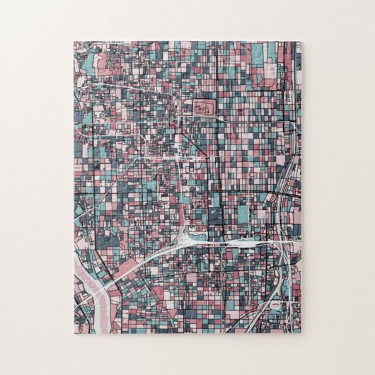 Kaart Kyoto Japan Legpuzzel (Verticaal)