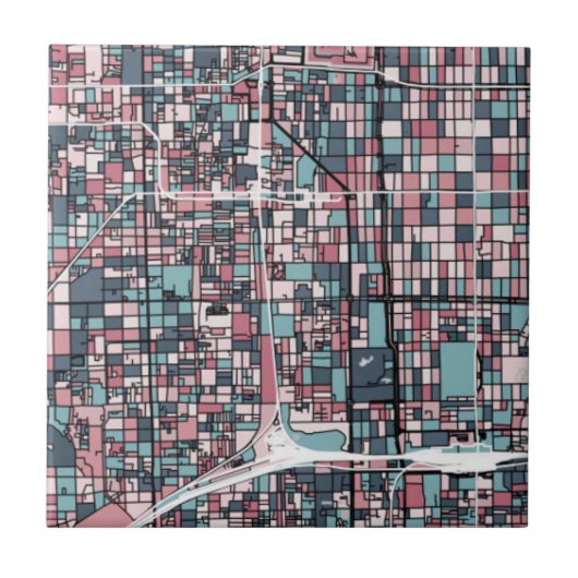 Kaart Kyoto Japan Tegeltje (Voorkant)