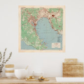  kaart La Spezia Italië (1943) Poster (Keuken)