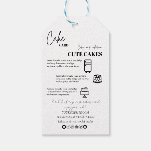 Kaart Label katoenetiket Cadeaulabel (Achterkant)