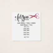 Kaart/Label van bedrijf EN behuizing Vierkante Visitekaartjes (Achterkant)