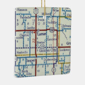 kaart Lamar MO Keramisch Ornament (Rechts)