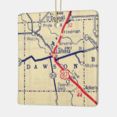 kaart Lamesa TX Keramisch Ornament (Links)