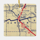 kaart Lamesa TX Keramisch Ornament (Voorkant)