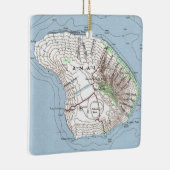 kaart Lanai Hawaii Keramisch Ornament (Rechts)