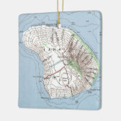kaart Lanai Hawaii Keramisch Ornament (Links)