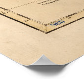 Kaart land Canaan (Heilige Land) (1760) Poster (Hoek)