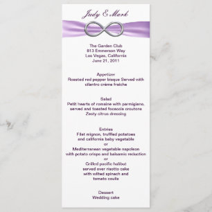 Kaart Lavender Infinity Menu