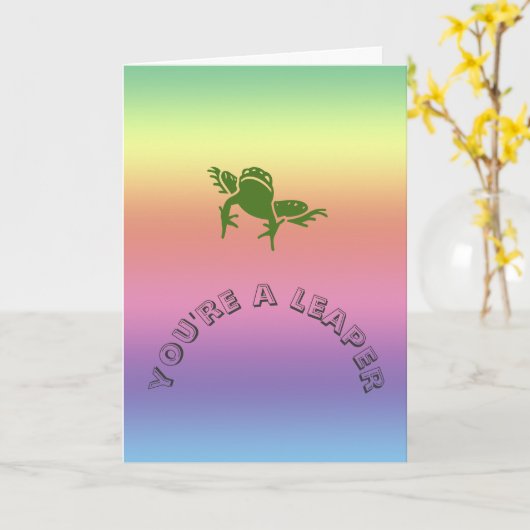 Kaart - Leaper Birthday (Gele Bloem)