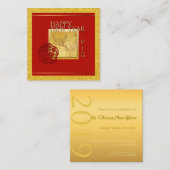 Kaart lente-Chinees varkensjaar 2019 Square Note Notitiekaartje (Voorkant / Achterkant)