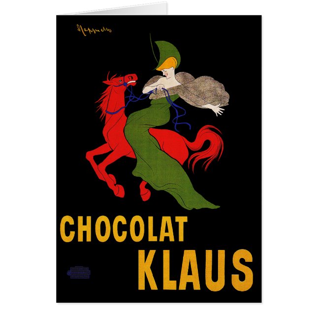 Kaart: Leonetto Cappiello - Chocolat Klaus (Voorkant)