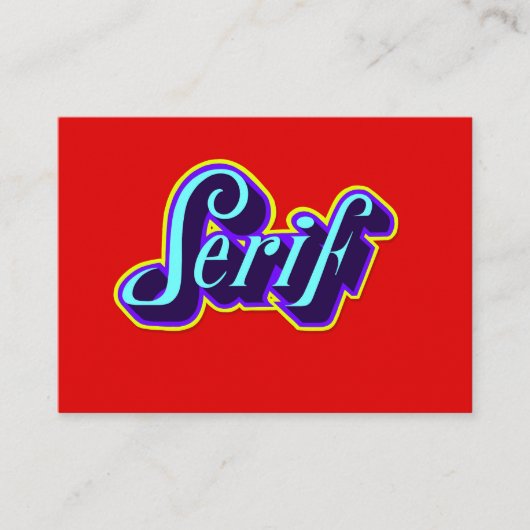 Kaart Lettering Serif  Contactkaartje (Voorkant)