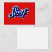 Kaart Lettering Serif  Contactkaartje (Voorkant / Achterkant)
