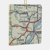  kaart Lewistown IL Keramisch Ornament (Rechts)