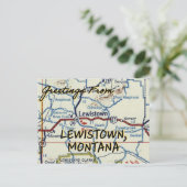  kaart Lewistown Montana (Staand voorkant)