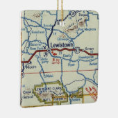 kaart Lewistown Montana Keramisch Ornament (Rechts)