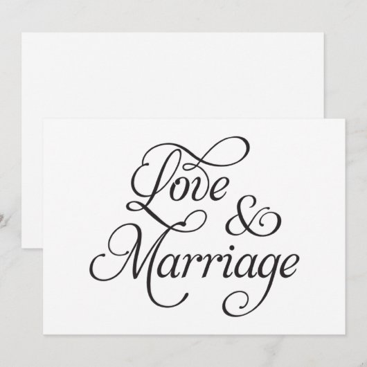 Kaart Liefde en huwelijk (Voorkant / Achterkant)