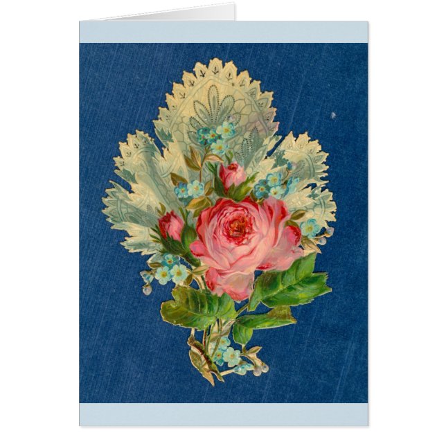 Kaart — liefdesgedicht binnen (Victoriaans, op een (Voorkant)