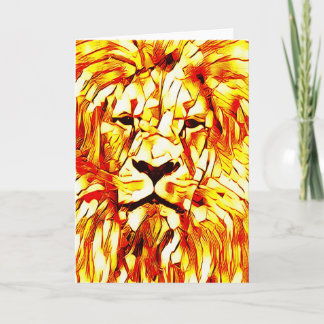 Kaart Lion Vibrant Art