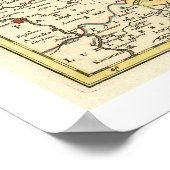 Kaart Litouwen 1750 Poster (Hoek)