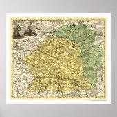 Kaart Litouwen 1750 Poster (Voorkant)