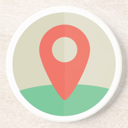 Kaart Locatie Onderzetters: Zandsteen Onderzetter (Voorkant)