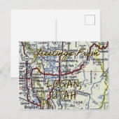 kaart Logan Utah (Voorkant / Achterkant)