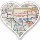  kaart Los Alamos NM Sticker (Voorkant)