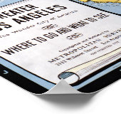  kaart Los Angeles - 1932 Poster (Hoek)