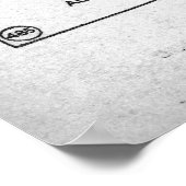  kaart Los Angeles en San Pedro (1919) Poster (Hoek)