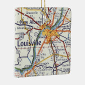  kaart Louisville KY Keramisch Ornament (Rechts)