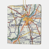  kaart Louisville KY Keramisch Ornament (Links)
