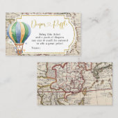  kaart Luchtballon Baby shower Luier Raffle (Voorkant / Achterkant)