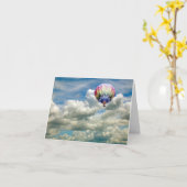 Kaart - Luchtballon in vlucht (Gele Bloem)