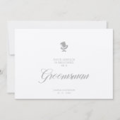 Kaart Luxury Groomsman Wedding minimalist proposal (Voorkant)