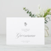 Kaart Luxury Groomsman Wedding minimalist proposal (Staand voorkant)