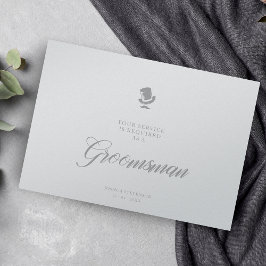 Kaart Luxury Groomsman Wedding minimalist proposal