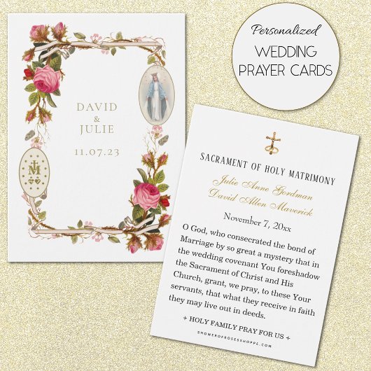 Kaart Maagd Mary katholieke bruiloft