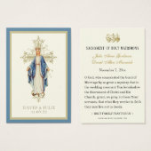 Kaart Maagd Mary katholieke bruiloft (Voorkant /achterkant)