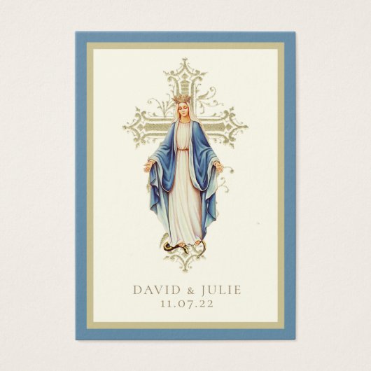 Kaart Maagd Mary katholieke bruiloft (Voorkant)