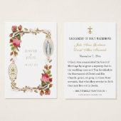 Kaart Maagd Mary katholieke bruiloft (Voorkant /achterkant)