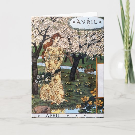 Kaart: maand april - Avril Kaart (Voorkant)