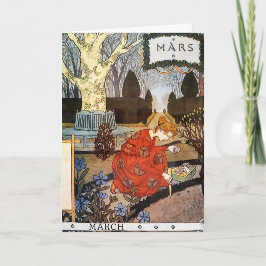 Kaart: Maand maart - Mars Kaart (Voorkant)