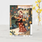 Kaart: maand september - september kaart (Gele Bloem)